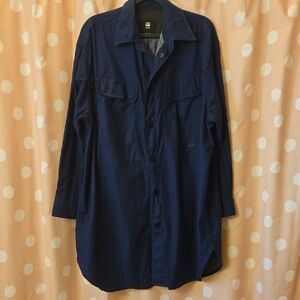 GStar Cotton Blend Shirtdress Sz XS Oversized